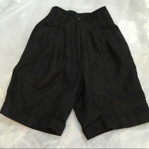Vintage Pants - Vintage Ann Taylor Black Walking Shorts